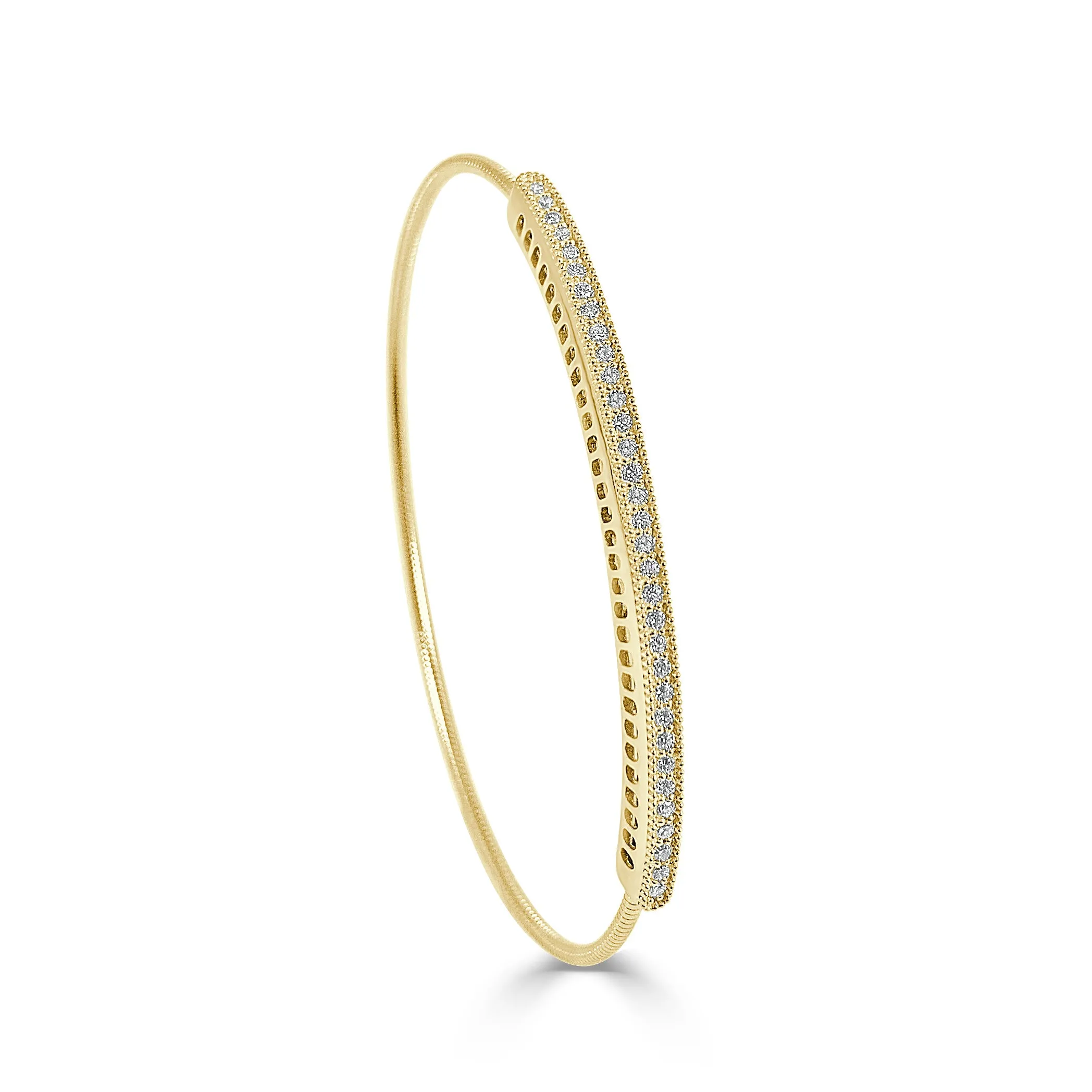 14k Gold & Diamond Flexible Bangle - 0.50ct