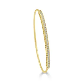 14k Gold & Diamond Flexible Bangle - 0.60ct