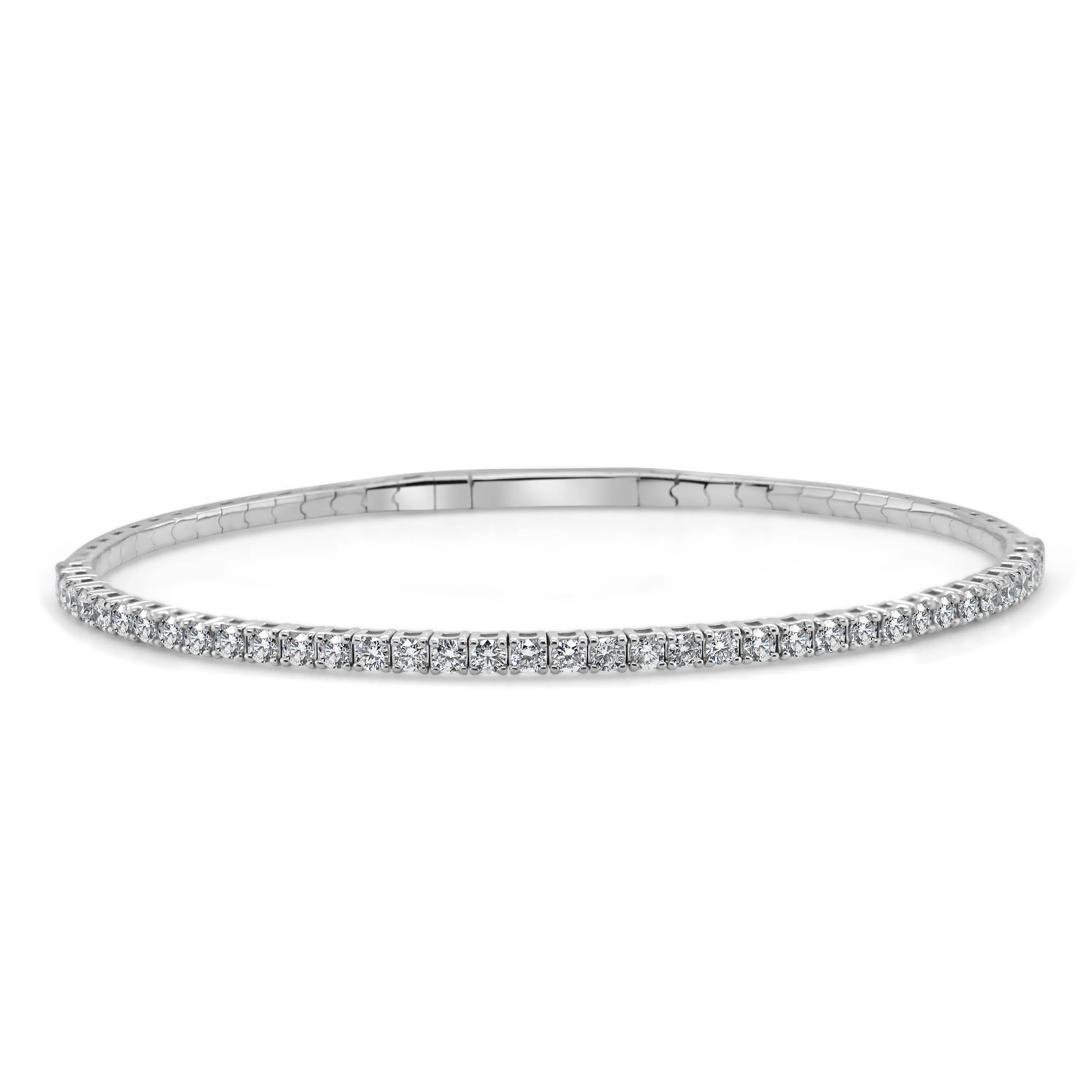 14k Gold & Diamond Flexible Bangle - 1.45ct