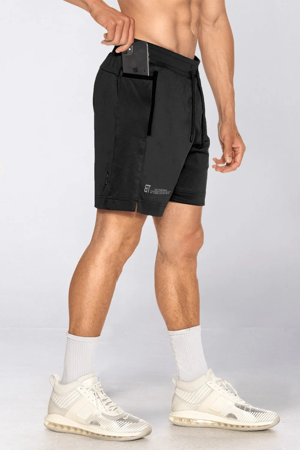 3800 . Momentum Regular-Fit Shorts - Black