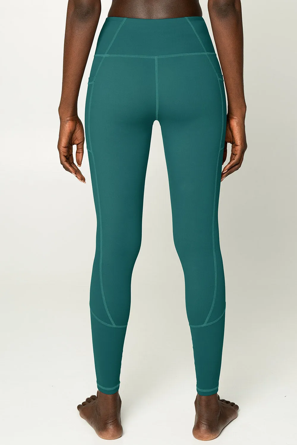 4 for $54 - Emerald Green Cassi Deep Pockets Workout Leggings Yoga Pants - Women