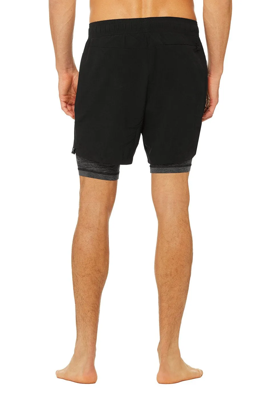 7” Unity 2-In-1 Short - Black/Dark Grey Marl