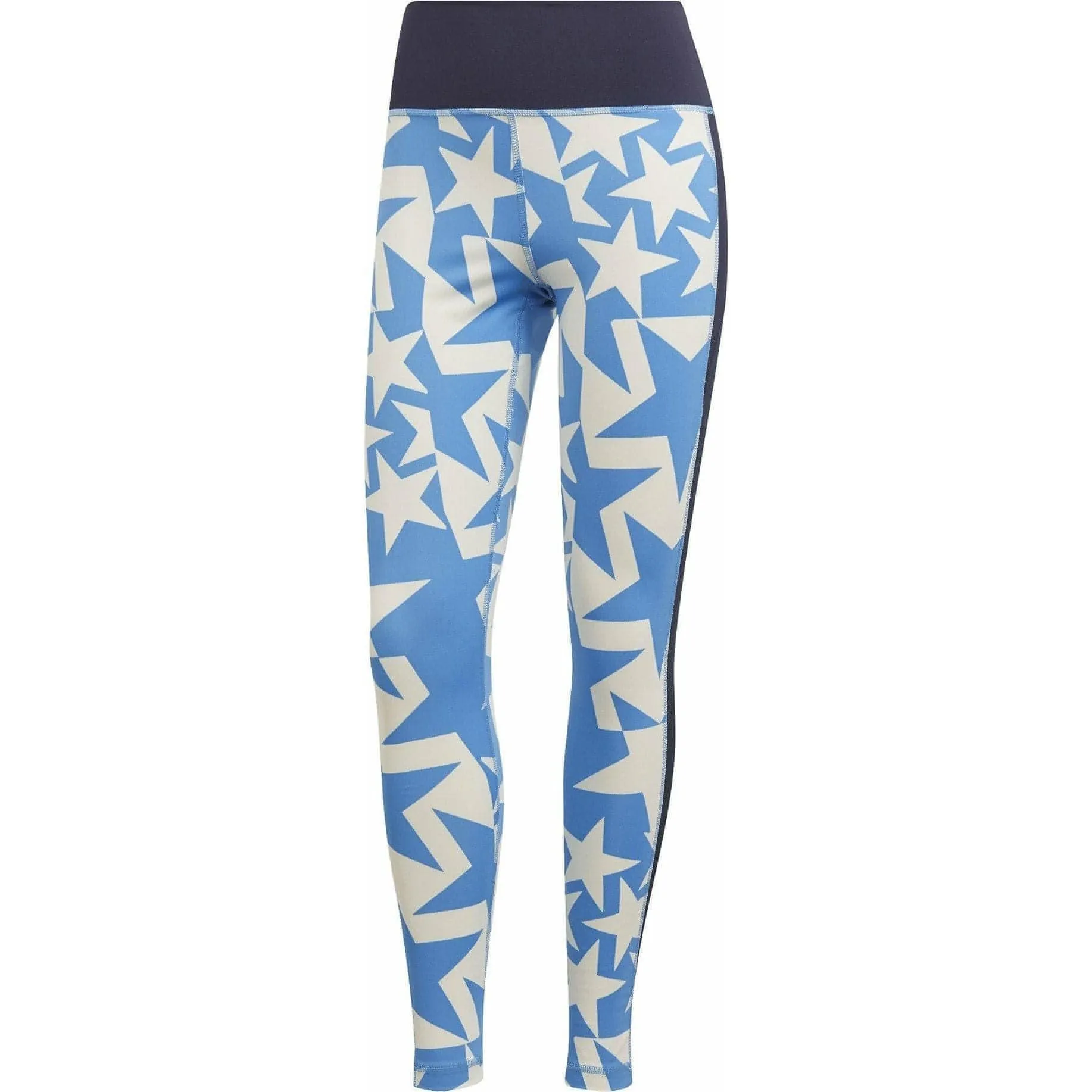 adidas Believe This Iteration High Rise Womens Long Training Tights - Blue