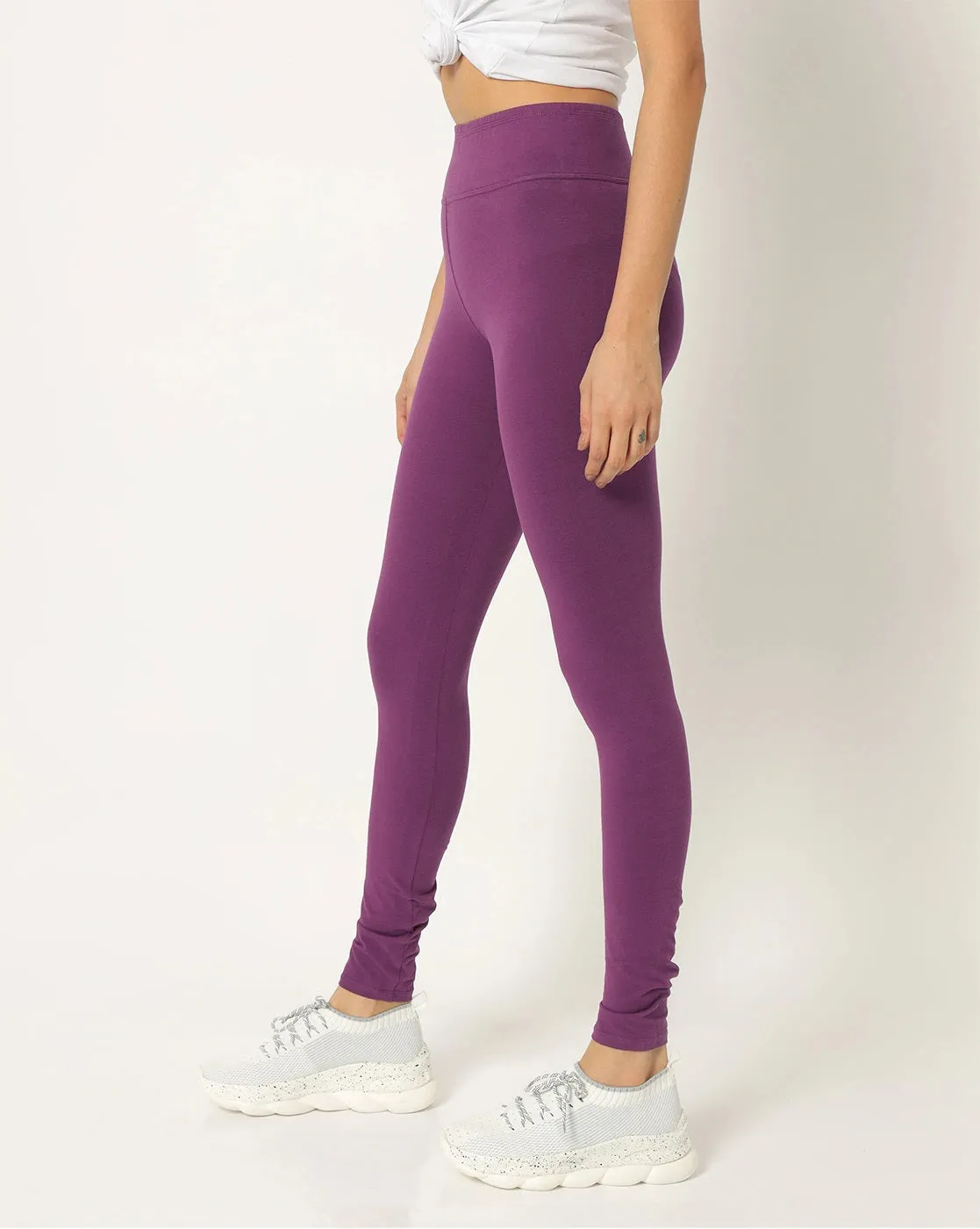 Adorna Active Leggings - Purple