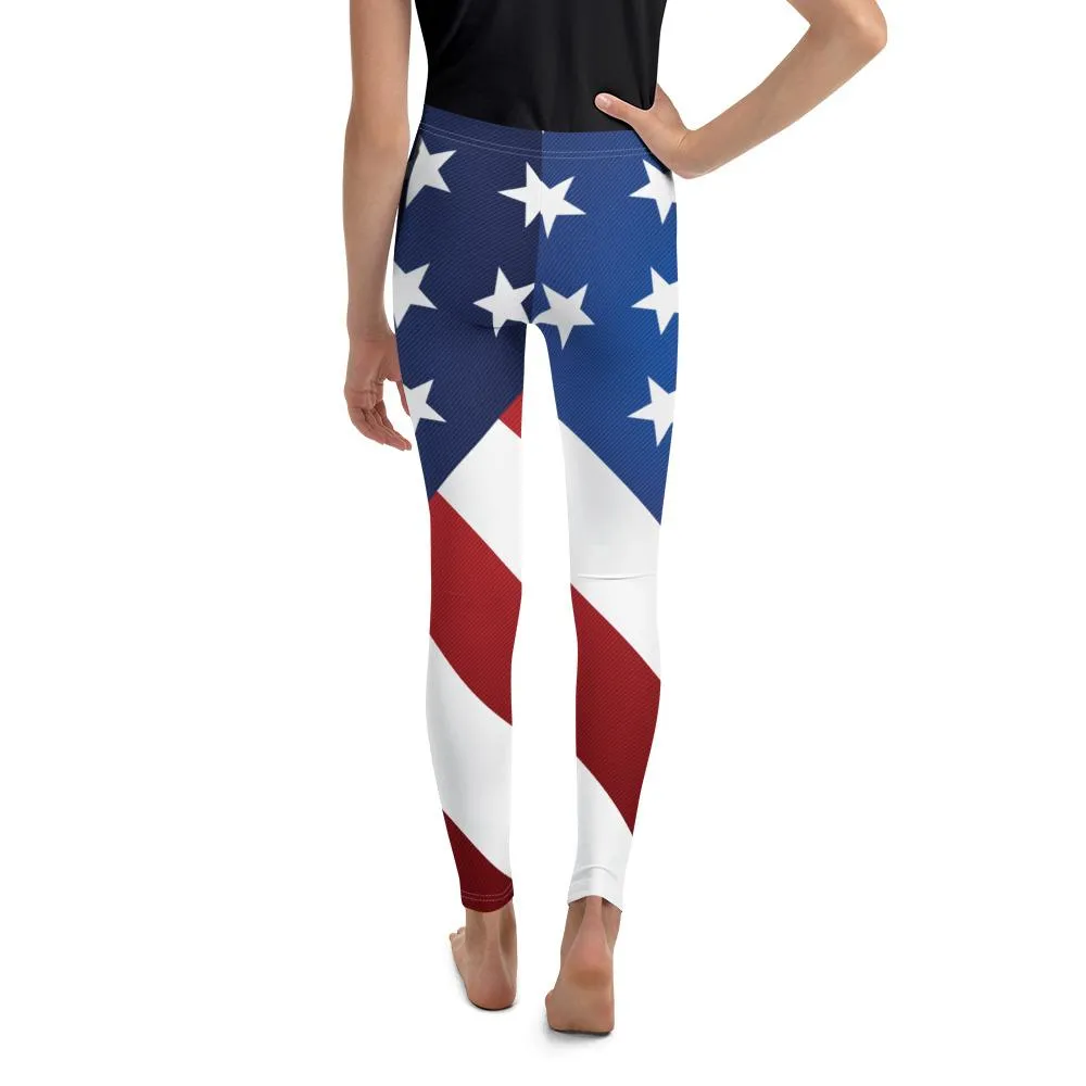 American Flag Youth Leggings