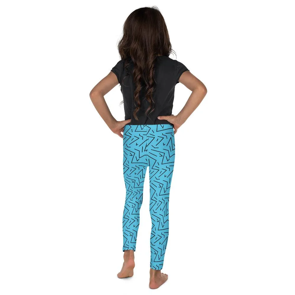 Aqua Black Line Kid's Leggings