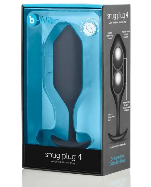 B-vibe Weighted Snug Plug 4 - 257 G Black