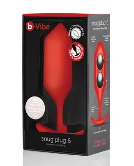 b-Vibe Weighted Snug Plug 6 - 515g - Red