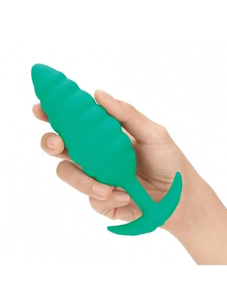 Zoe Ligon Collection Ribbed Twist Butt Plug by B-VIBE - Textured Design for Enhanced Sensation