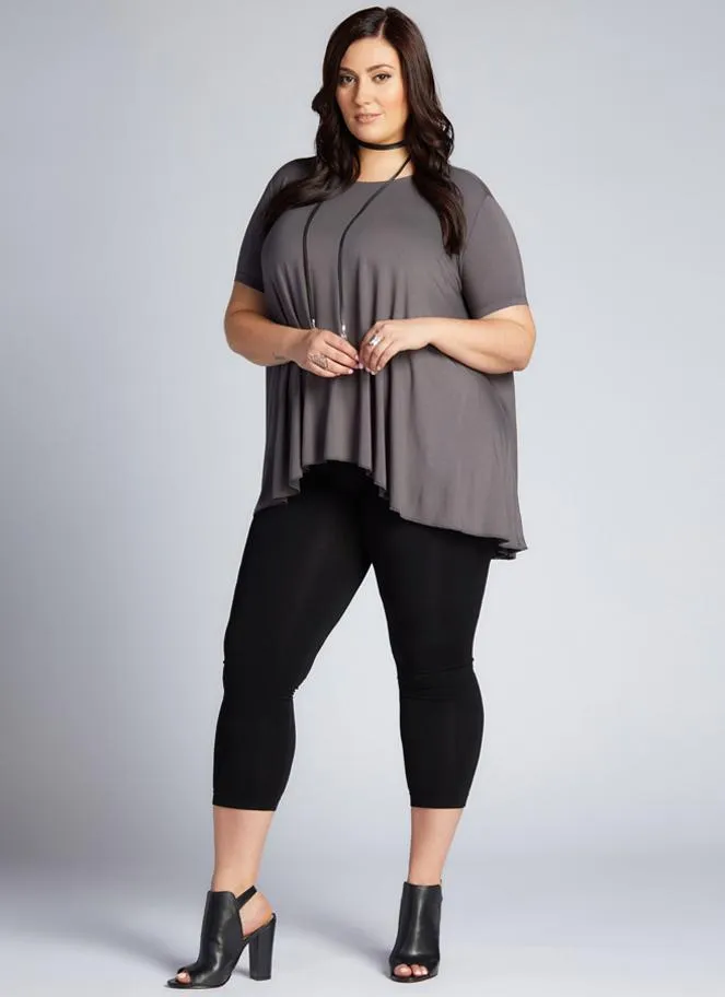 Bamboo Curvy 3/4 High Waisted Legging