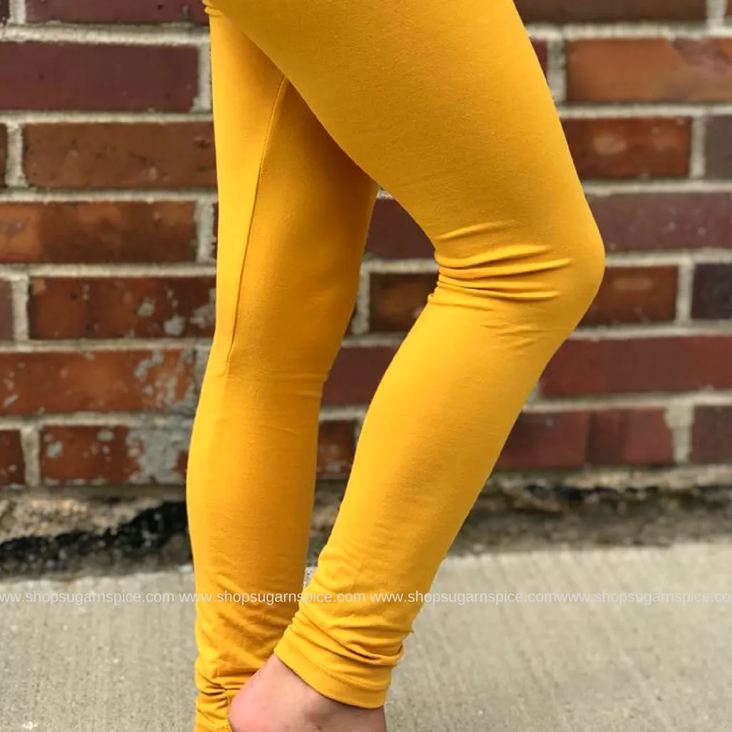 basic mustard legging