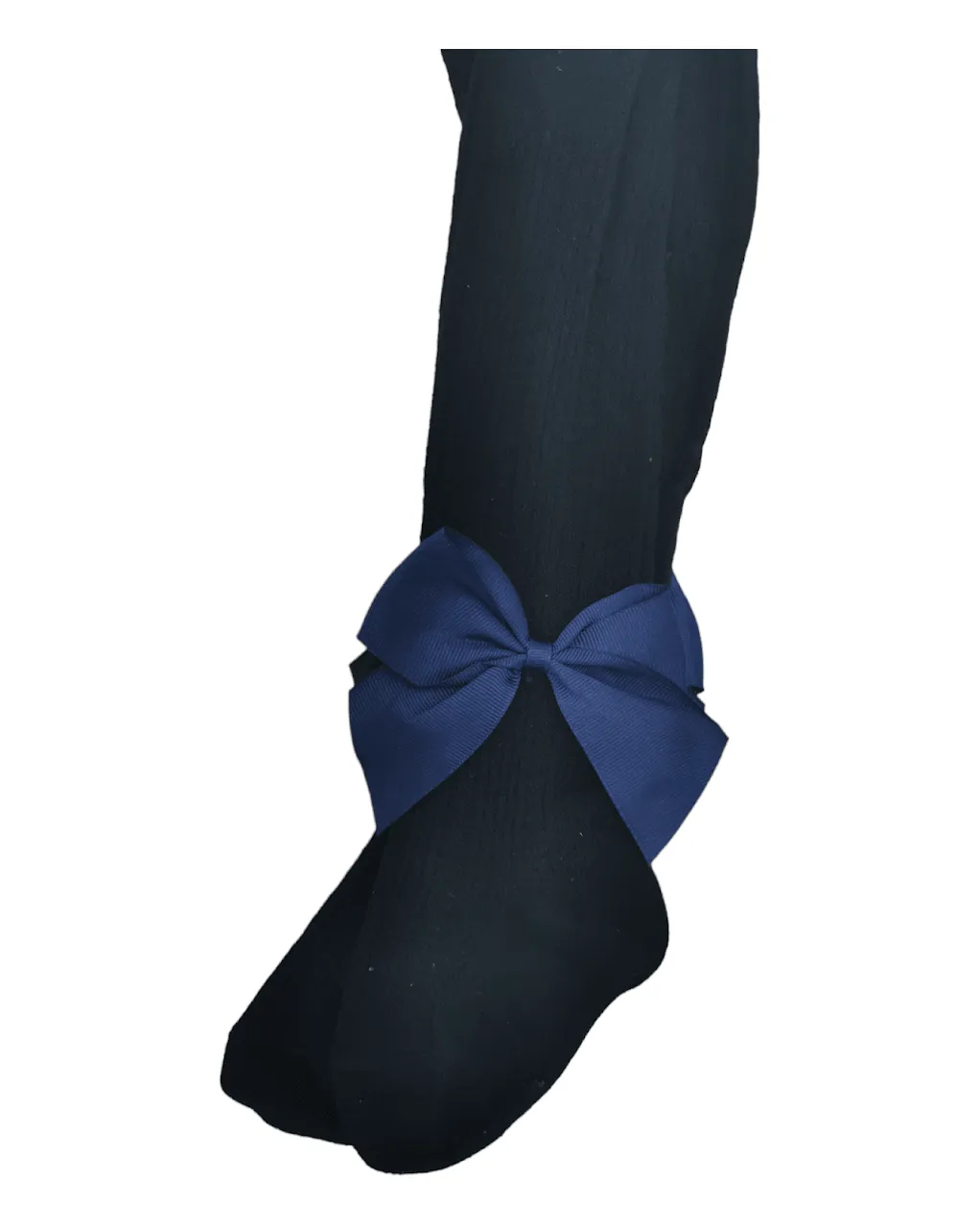 Black Tights With Navy Blue bow