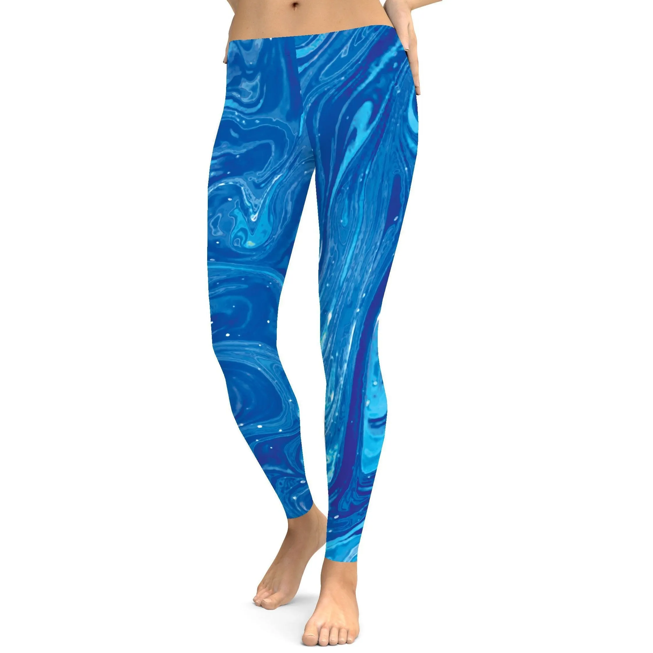 Blue Swirl Leggings