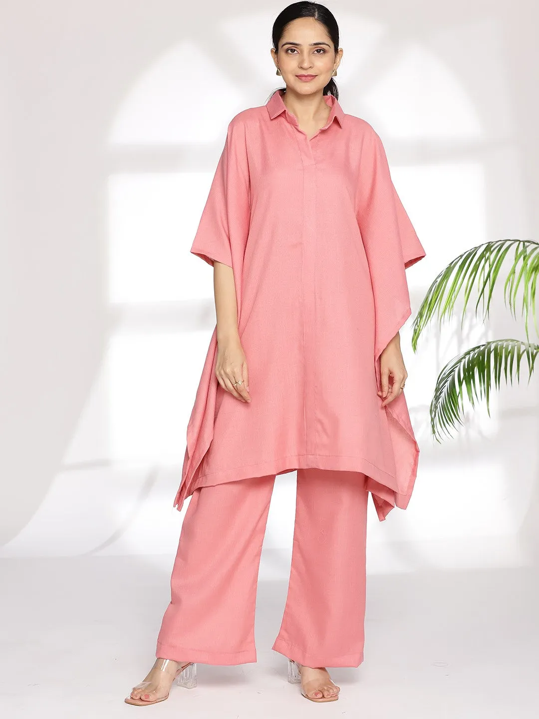 Blush CottonSlub ShirtKurta