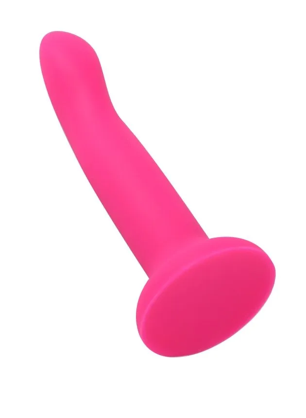 Dilly Hue Smooth Flexible Dildo Rose 20 cm