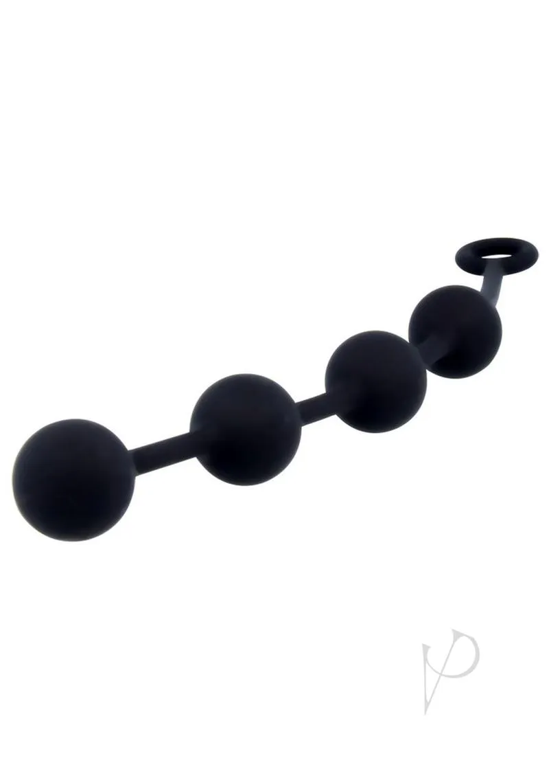 Excite Large Silicone Anal Beads Black