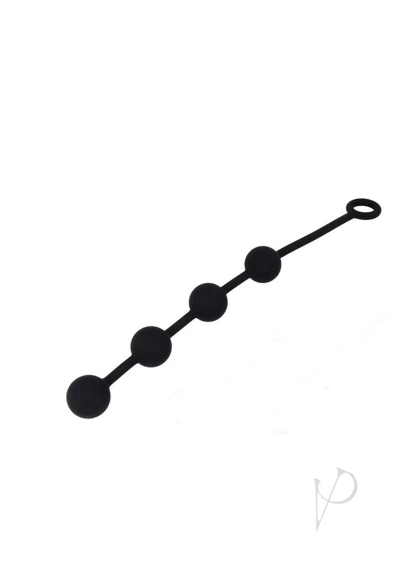 Excite Large Silicone Anal Beads Black