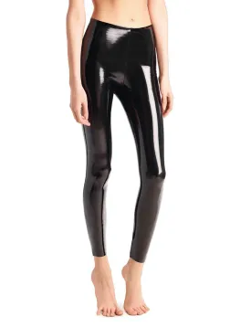 Faux Patent Leather Legging | Black