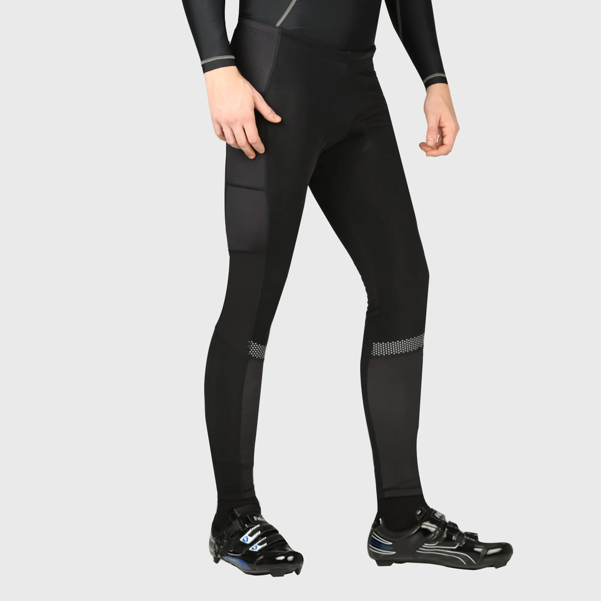 Fdx All Day Men's & Boy's Black Thermal Padded Cycling Tights