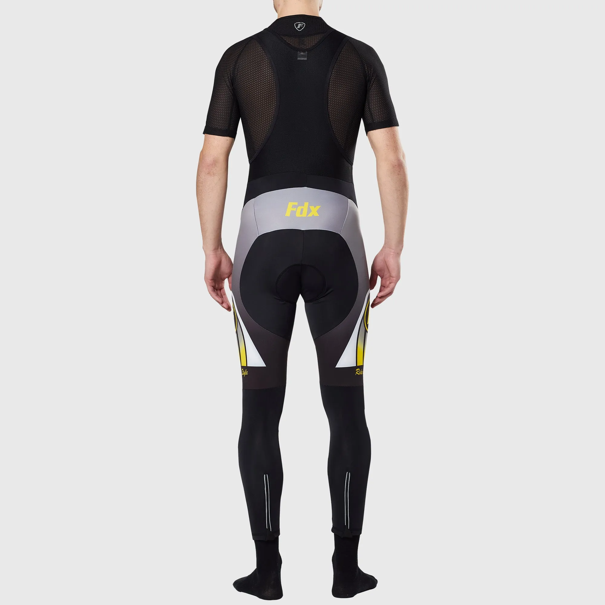 Fdx Men's & Boy's Set Signature Thermal Roubaix Long Sleeve Cycling Jersey & Bib Tights - Yellow