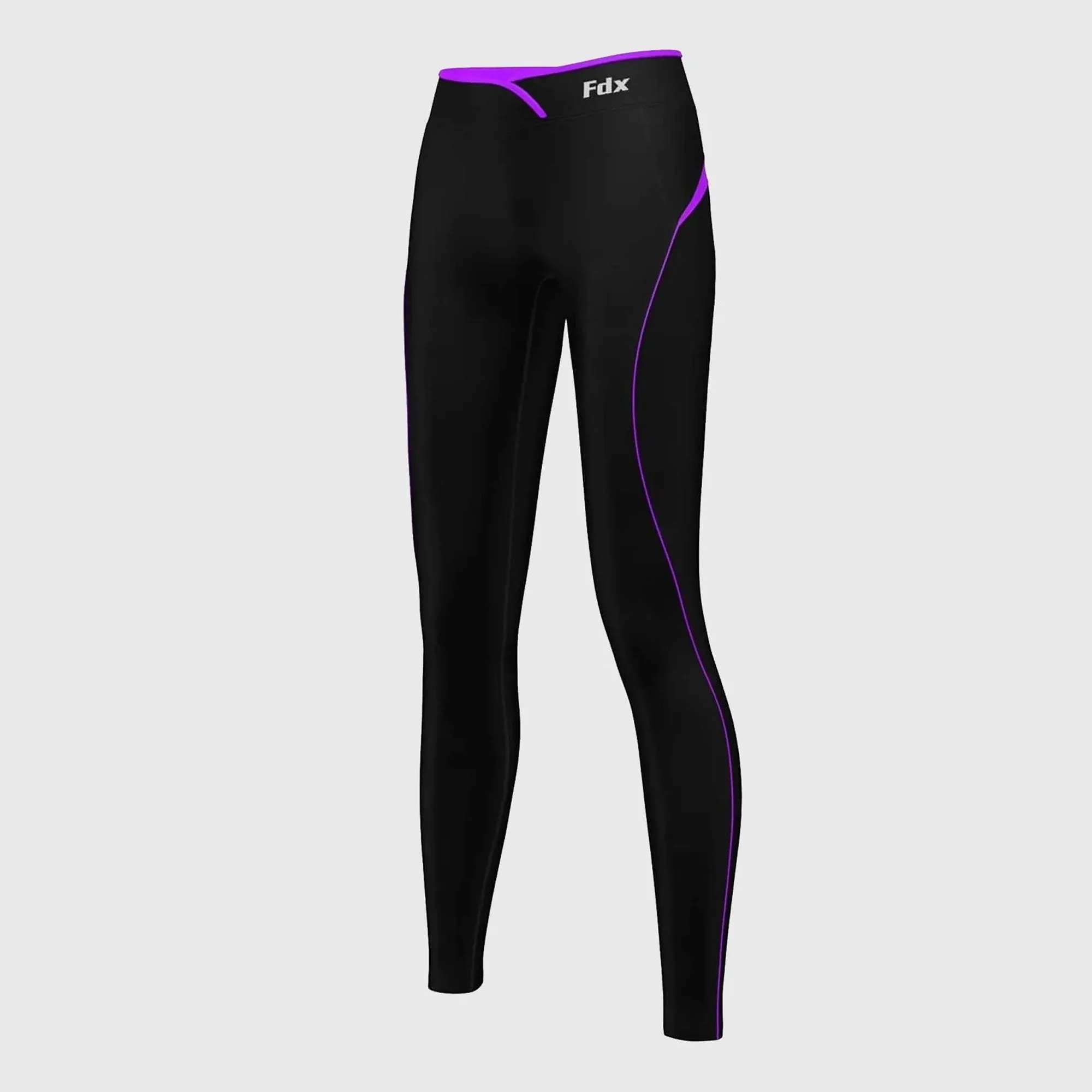 Fdx P2 Purple Women's & Girl's Thermal Base Layer Winter Compression Leggings