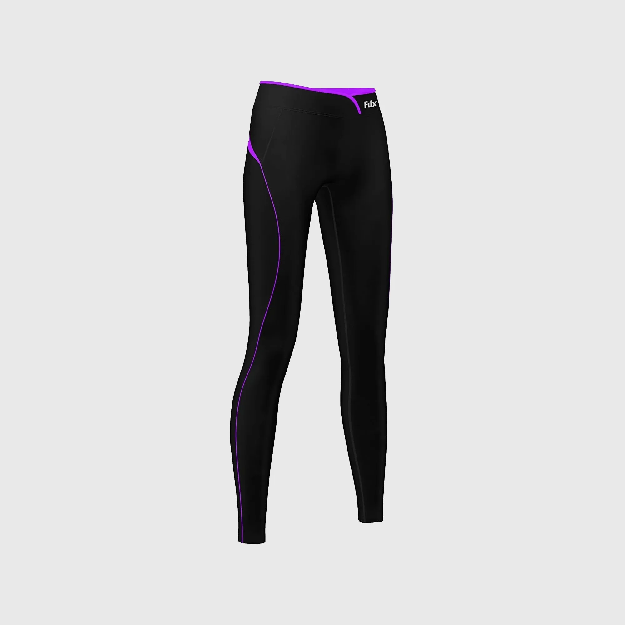 Fdx P2 Purple Women's & Girl's Thermal Base Layer Winter Compression Leggings