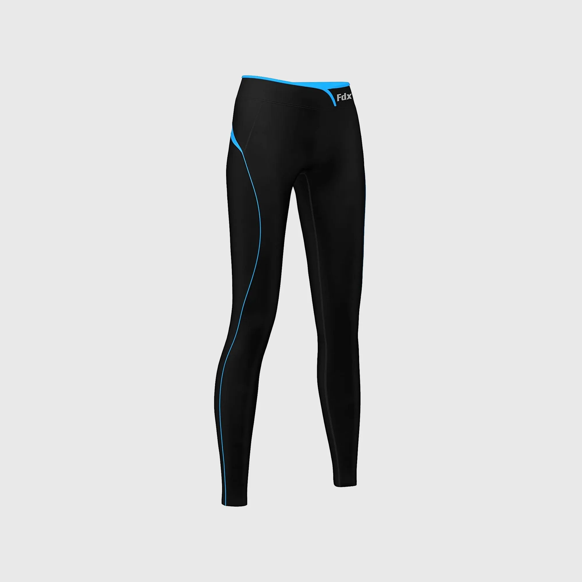 Fdx P2 Sky Blue Women's & Girl's Thermal Base Layer Winter Compression Leggings