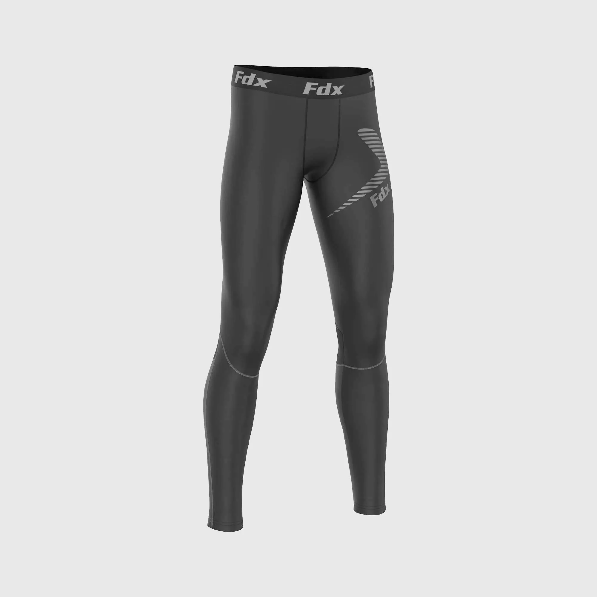 Fdx Recoil Grey Men's & Boy's Compression Winter Base Layer Leggings