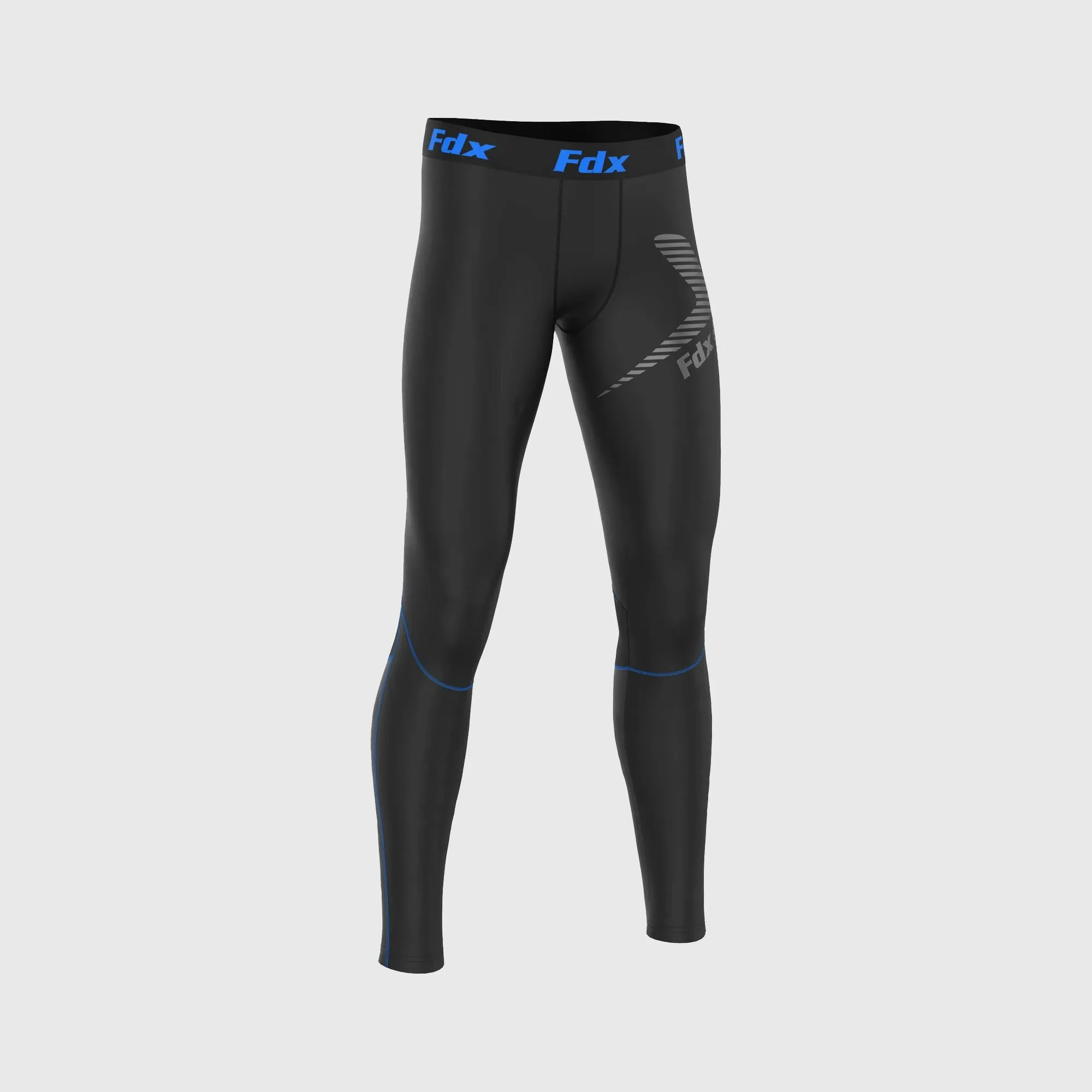 Fdx Recoil Men's & Boy's Blue Compression Winter Base Layer Leggings