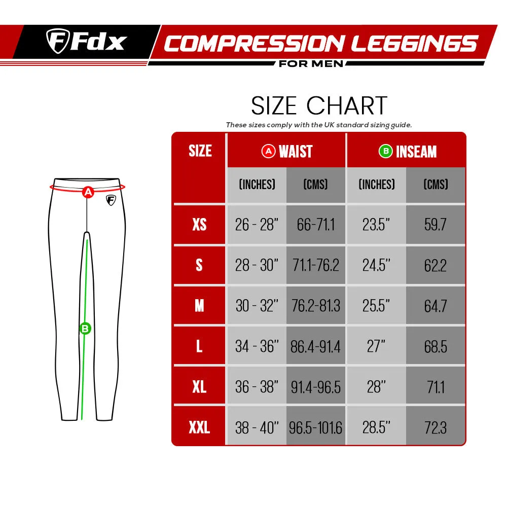 Fdx T5 Men's & Boy's Grey Winter Compression Tights