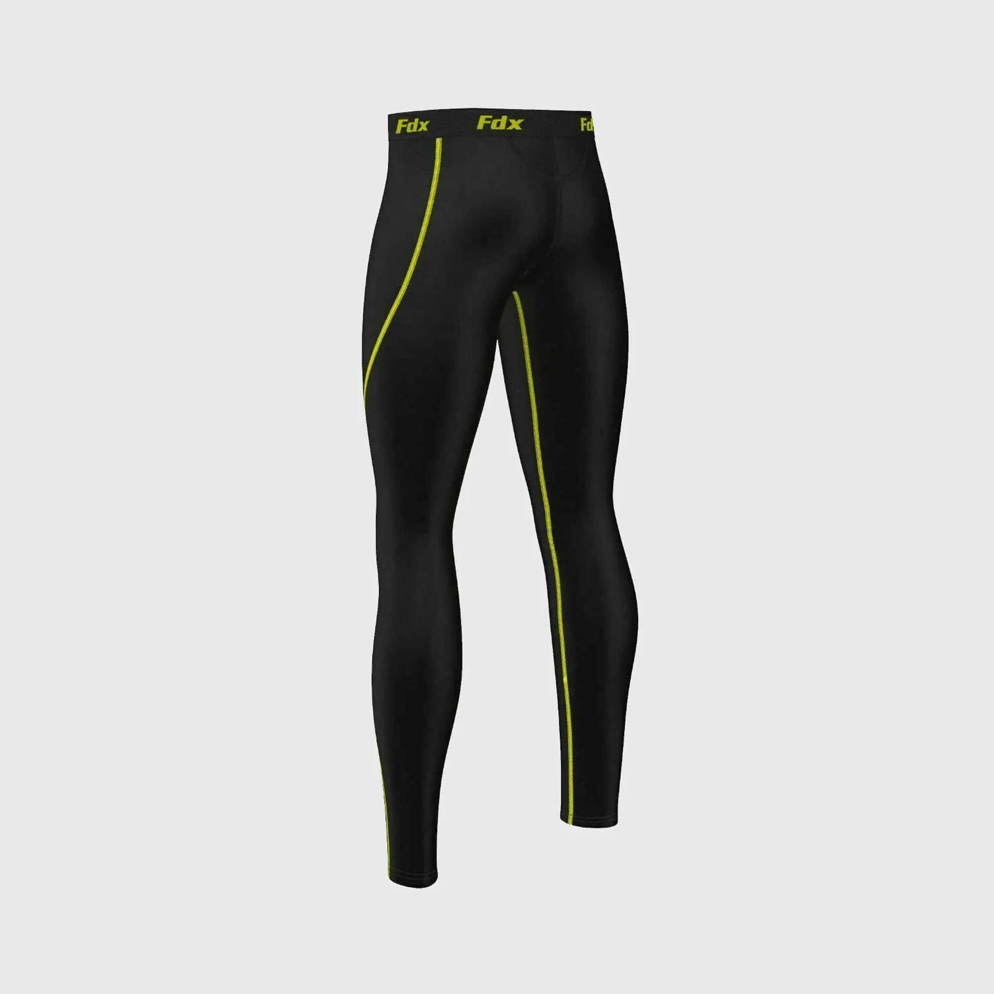 Fdx T5 Men's & Boy's Yellow Winter Compression Tights