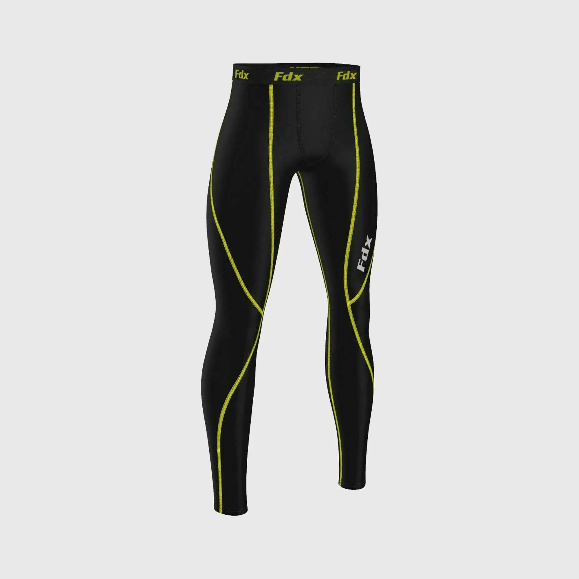 Fdx T5 Men's & Boy's Yellow Winter Compression Tights