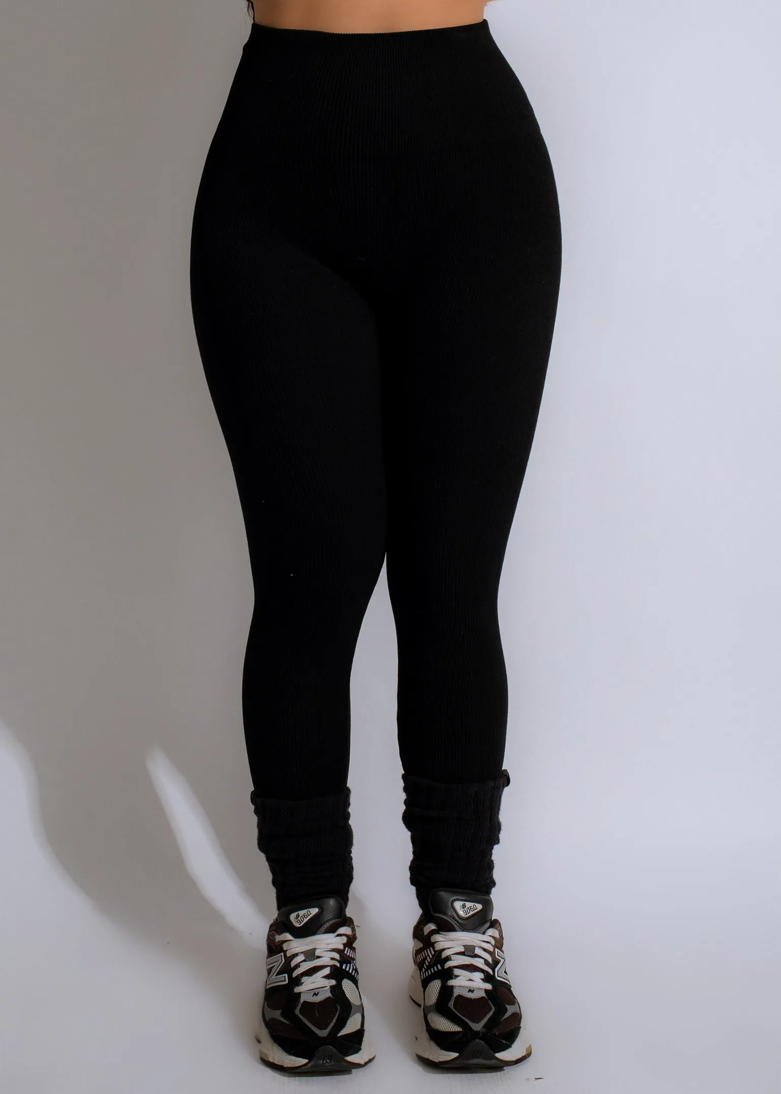 Fitness Day Ribbed Legging Black