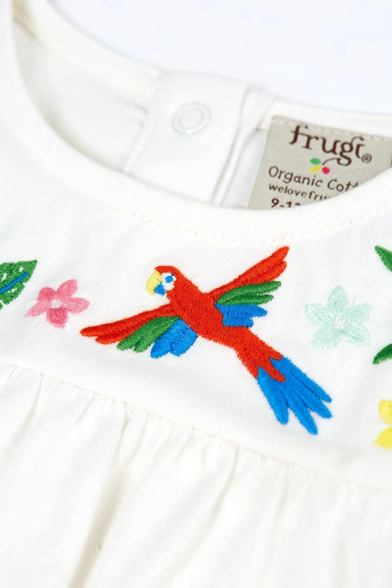 Frugi Jade Outfit - Soft White/Rainbow Rib