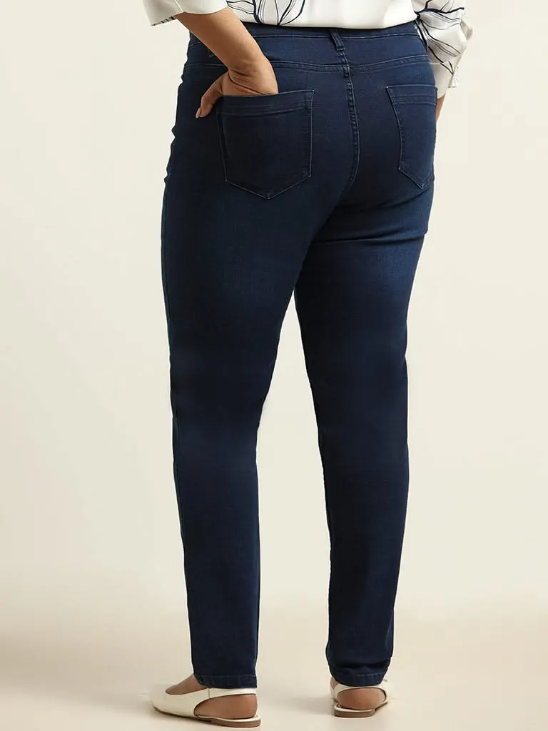 Gia Blue Slim-Fit Mid Rise Jeans