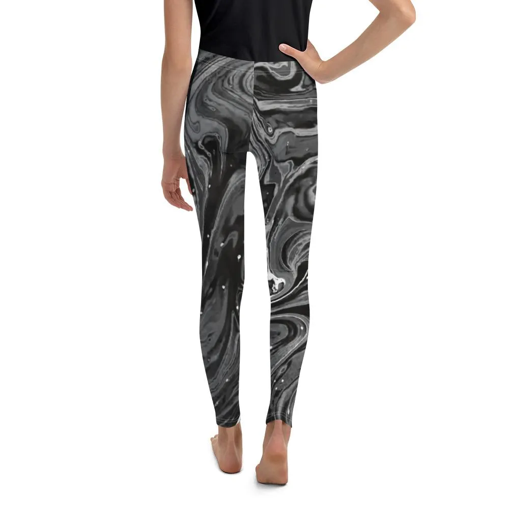 Grey Swirl Youth Leggings