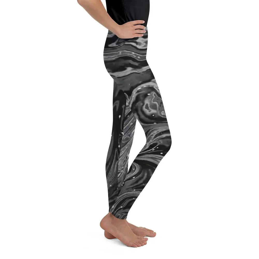 Grey Swirl Youth Leggings