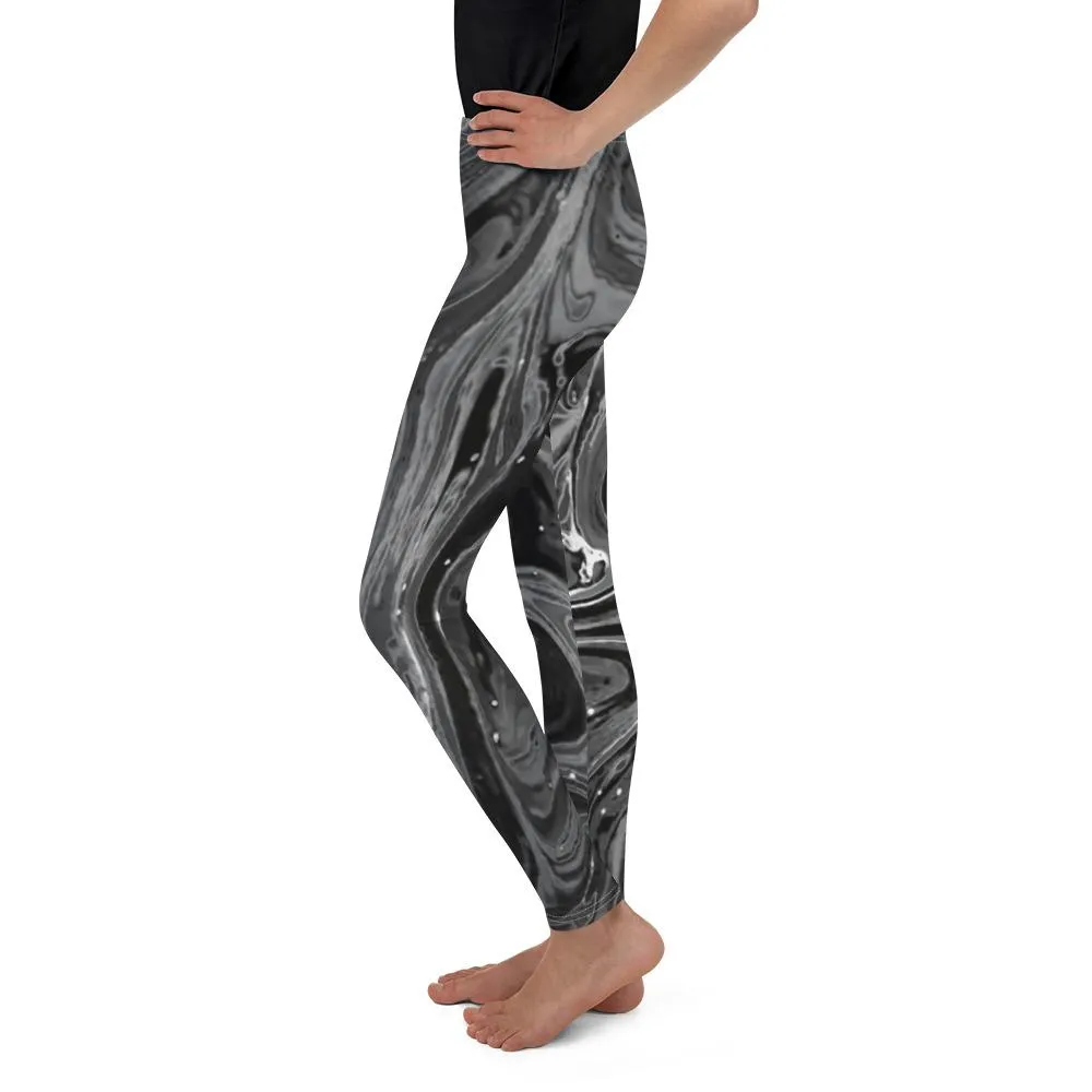 Grey Swirl Youth Leggings