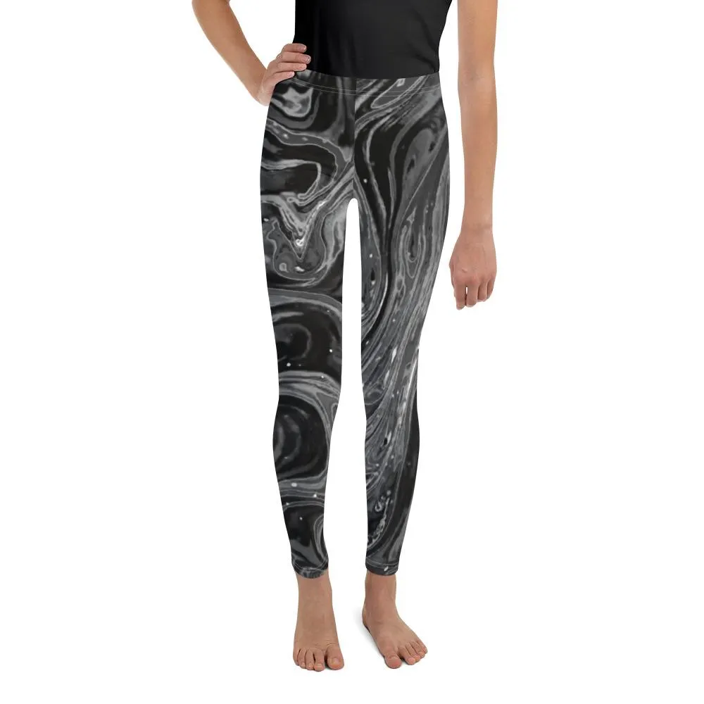 Grey Swirl Youth Leggings