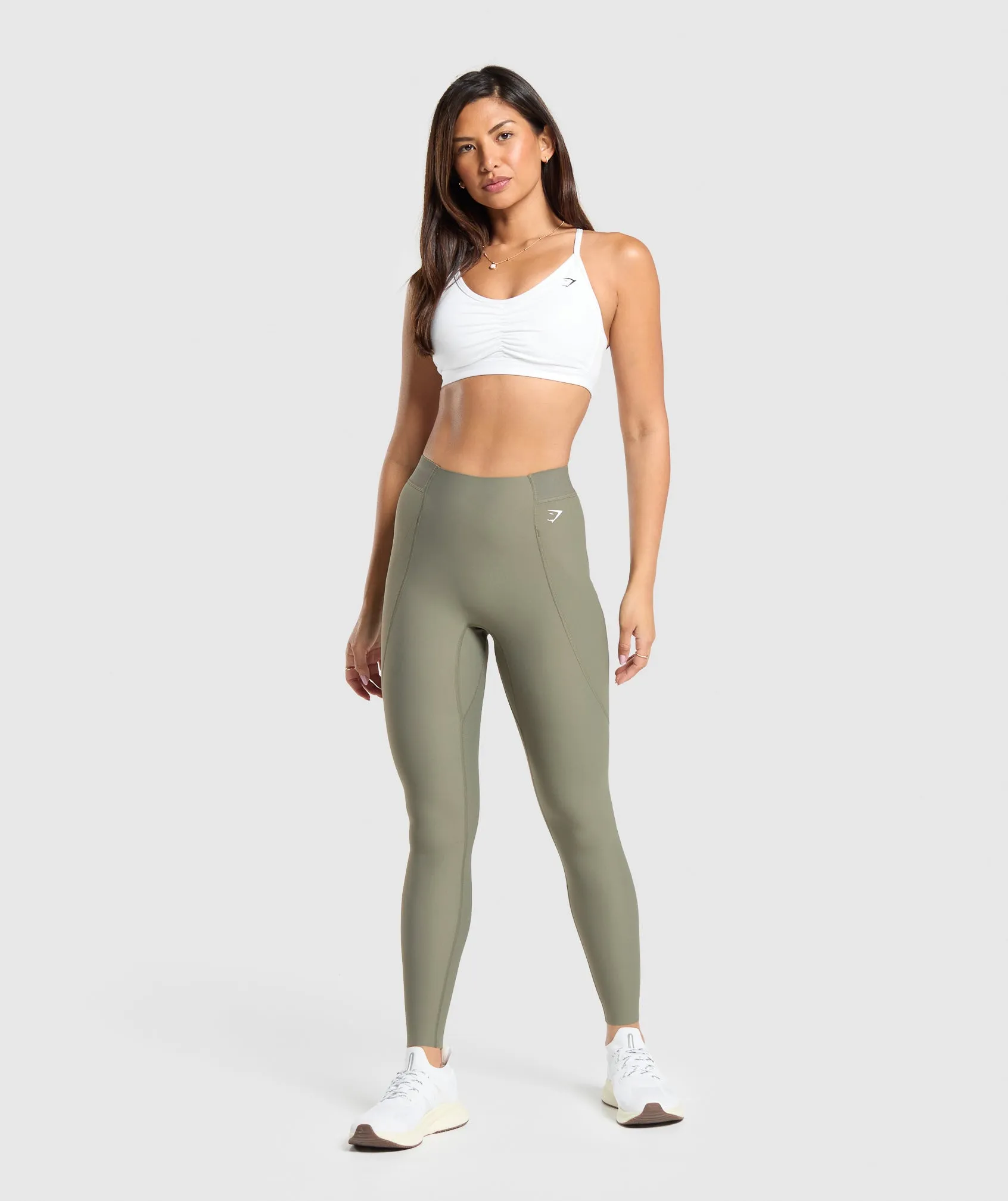 Gymshark Raw Cut Legging - Base Green