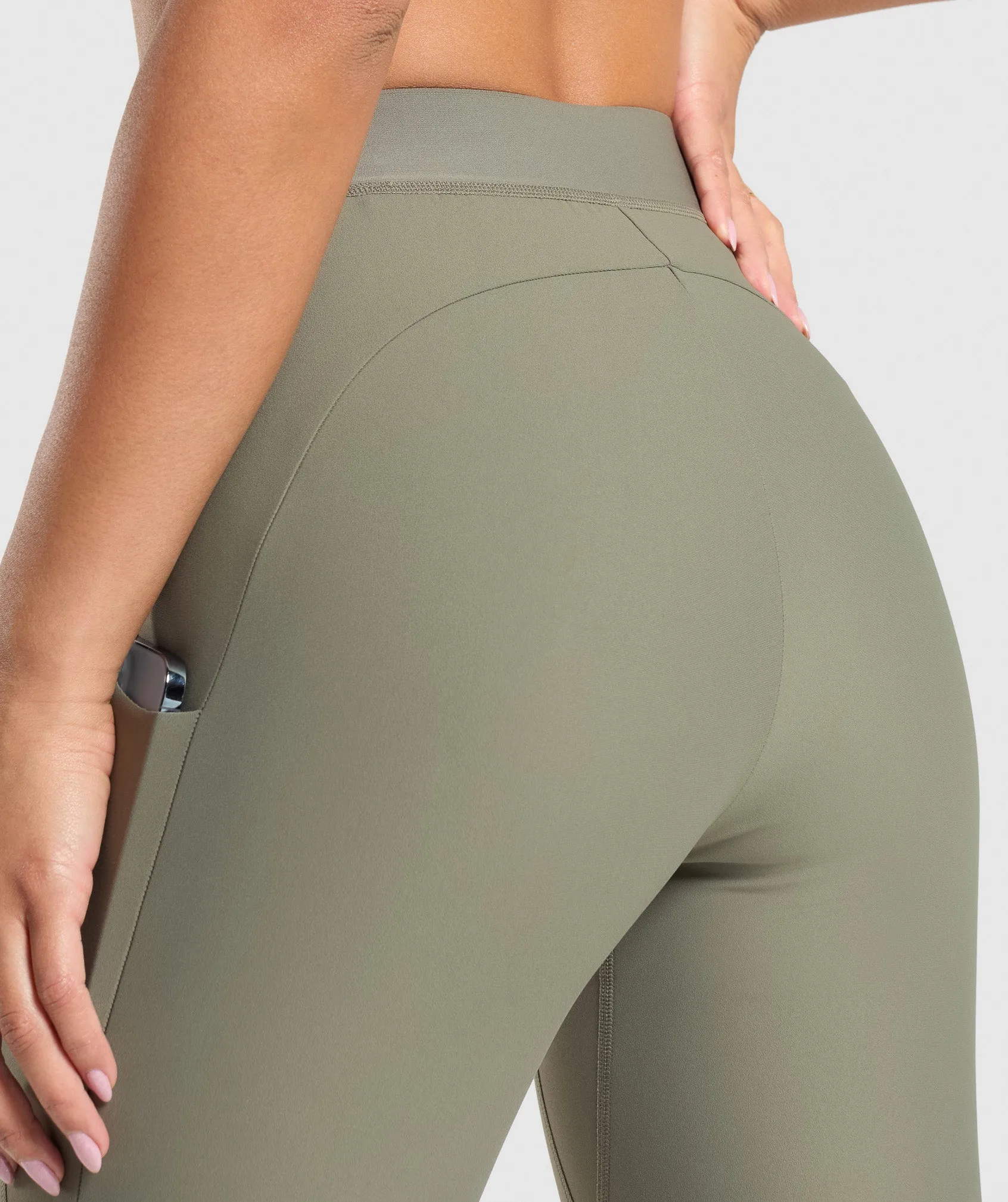 Gymshark Raw Cut Legging - Base Green