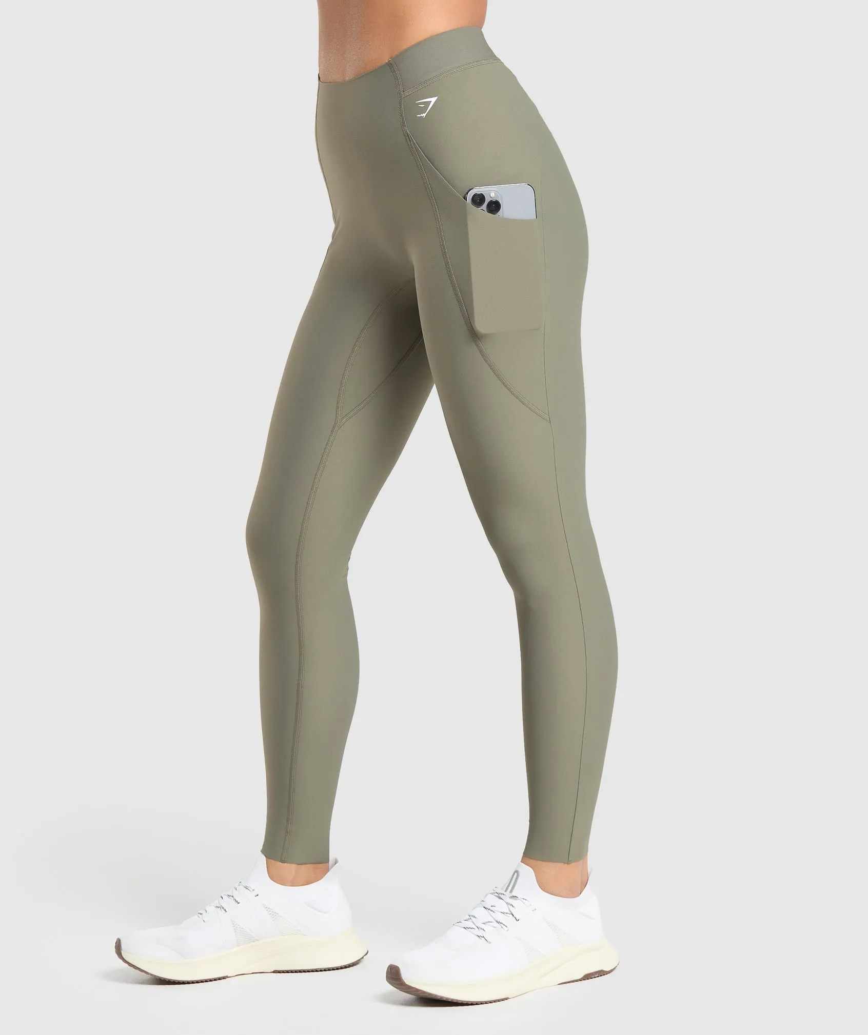 Gymshark Raw Cut Legging - Base Green