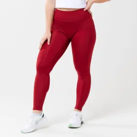 High-Rise Pocket Leggings - Red