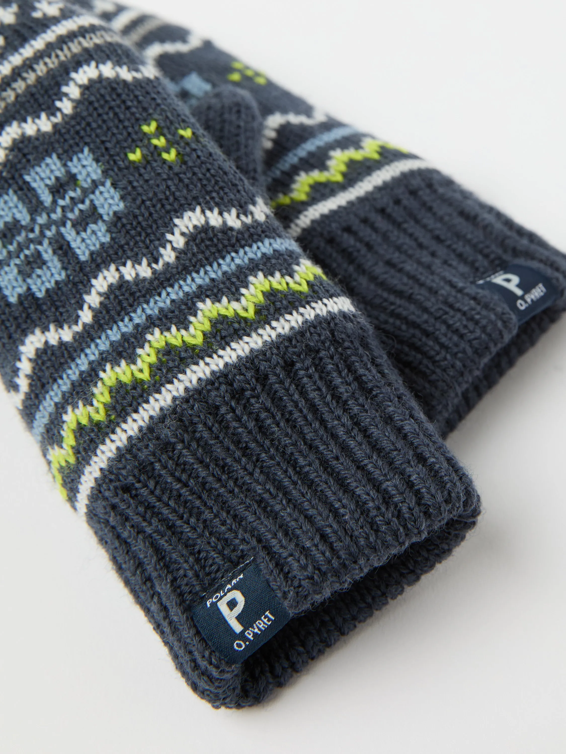 Jacquard Knitted Kids Mittens