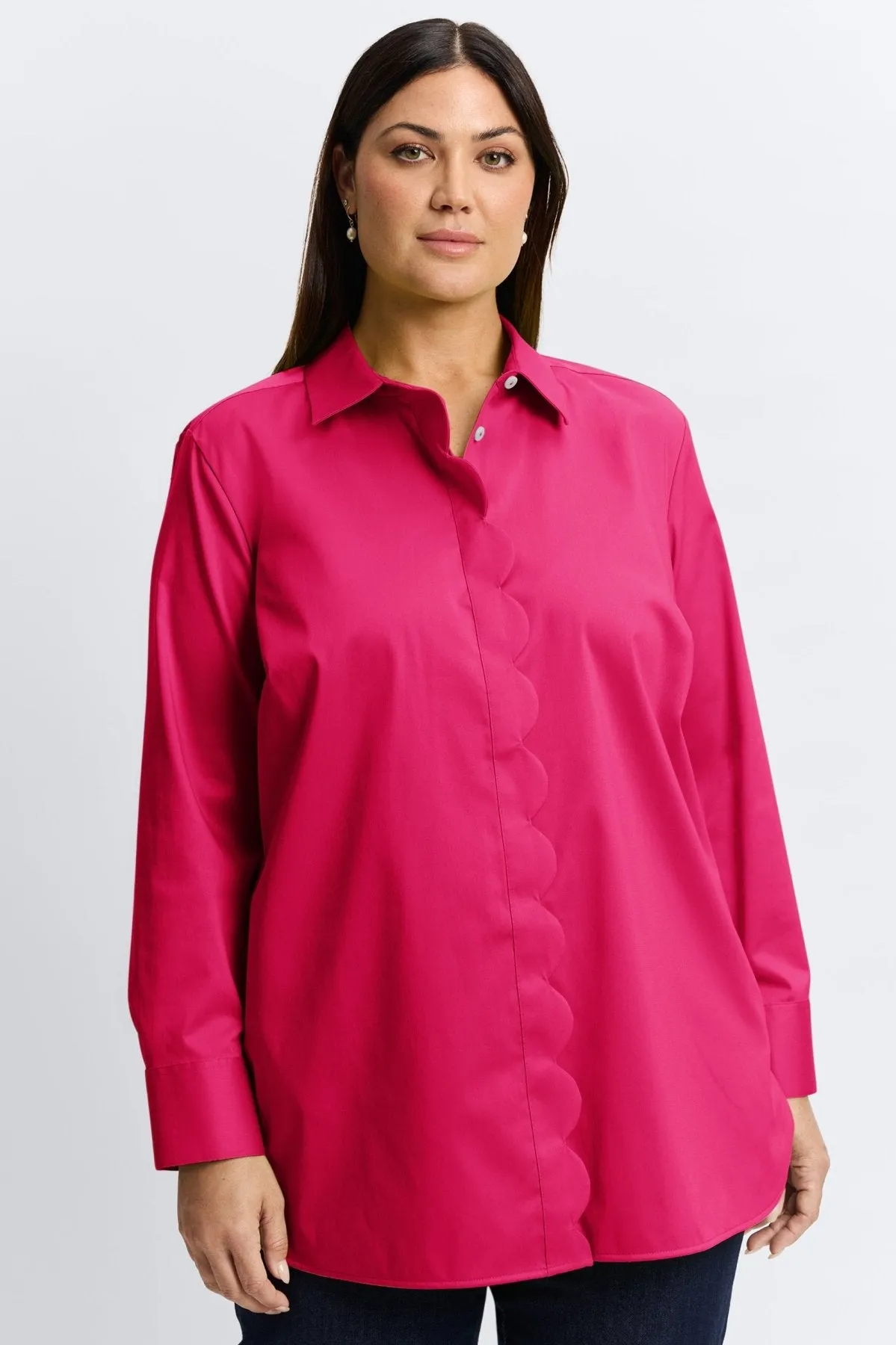 Layla Plus Stretch Matte Sateen No Iron Tunic