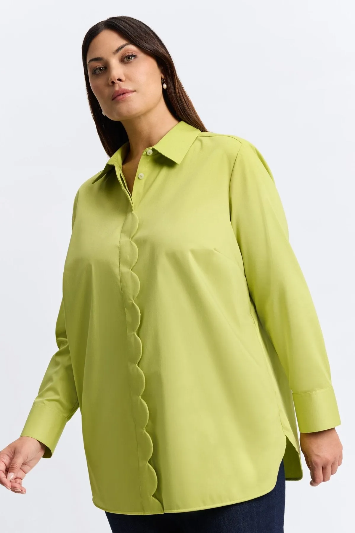 Layla Plus Stretch Matte Sateen No Iron Tunic