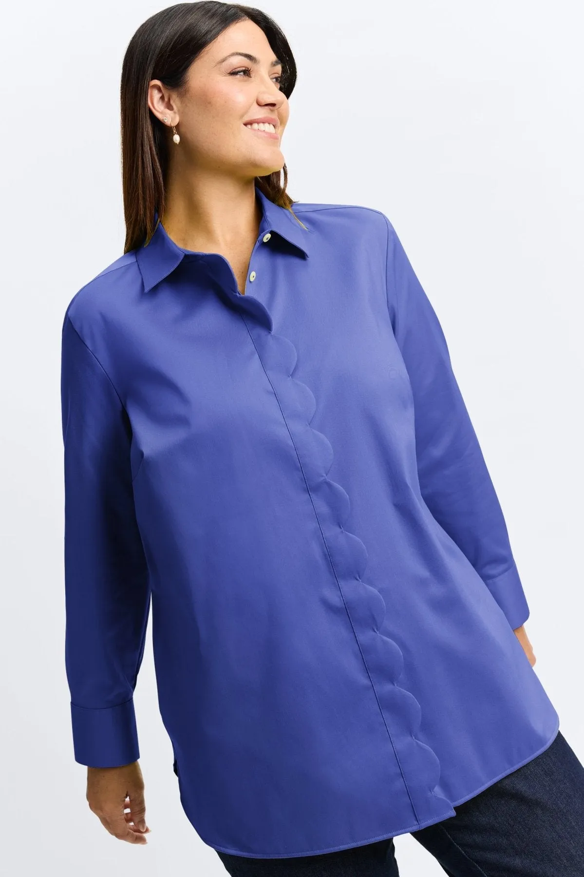 Layla Plus Stretch Matte Sateen No Iron Tunic