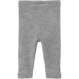 Lil'Atelier Grey Melange Fable Wool Legging