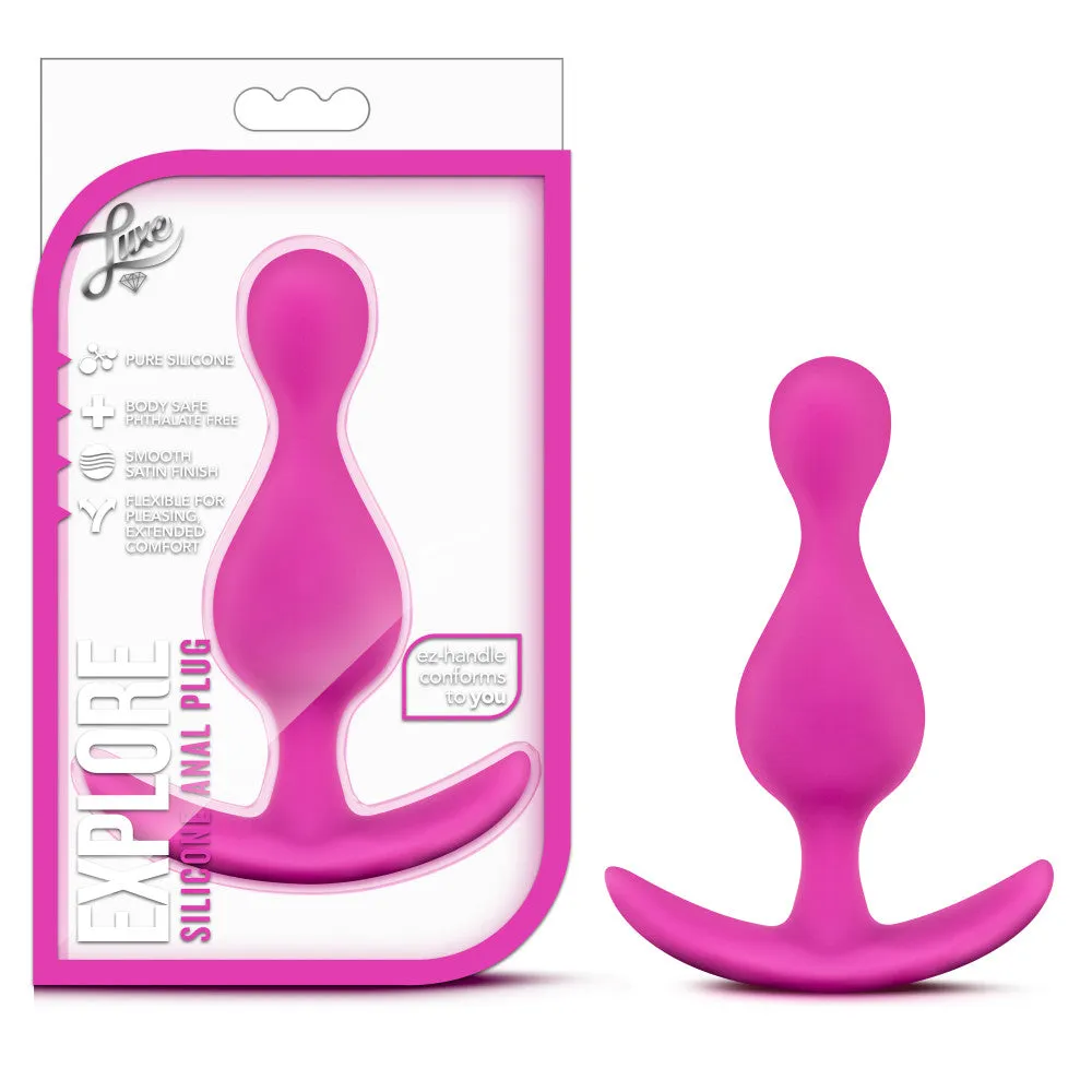 Luxe By Blush® | Explore Fuchsia 4.5-Inch Anal Plug With Handle