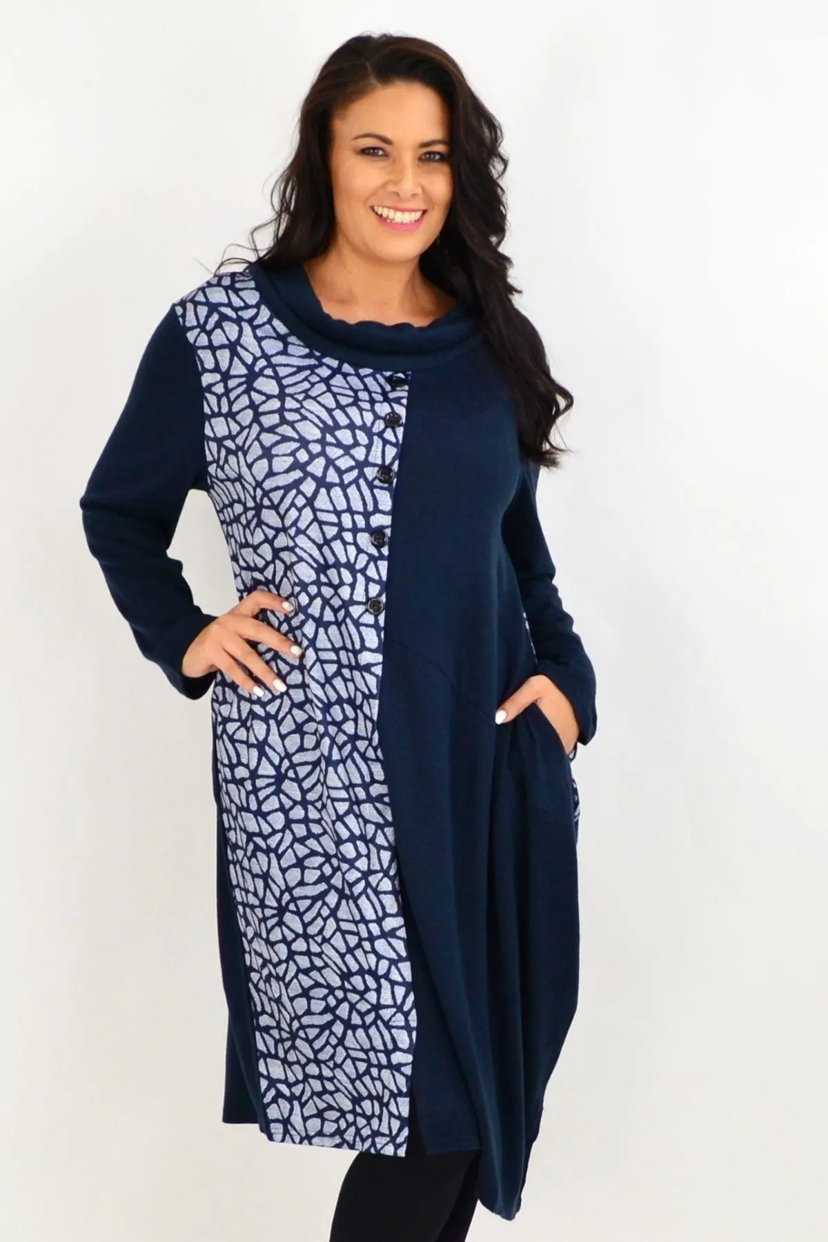 Navy Warm Winter Tunic Dress